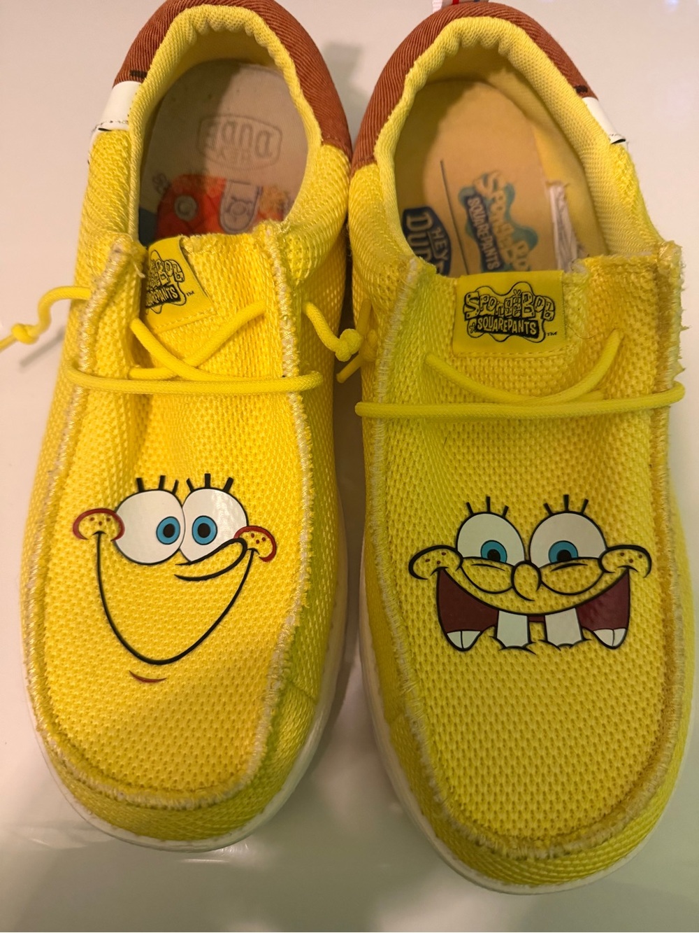 Hey Dude Kids Yellow SpongeBob Slip-On Sneakers
